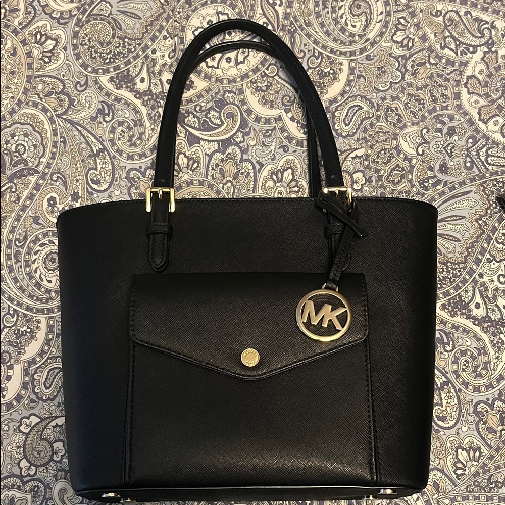 Michael Kors Black and Gold Tote